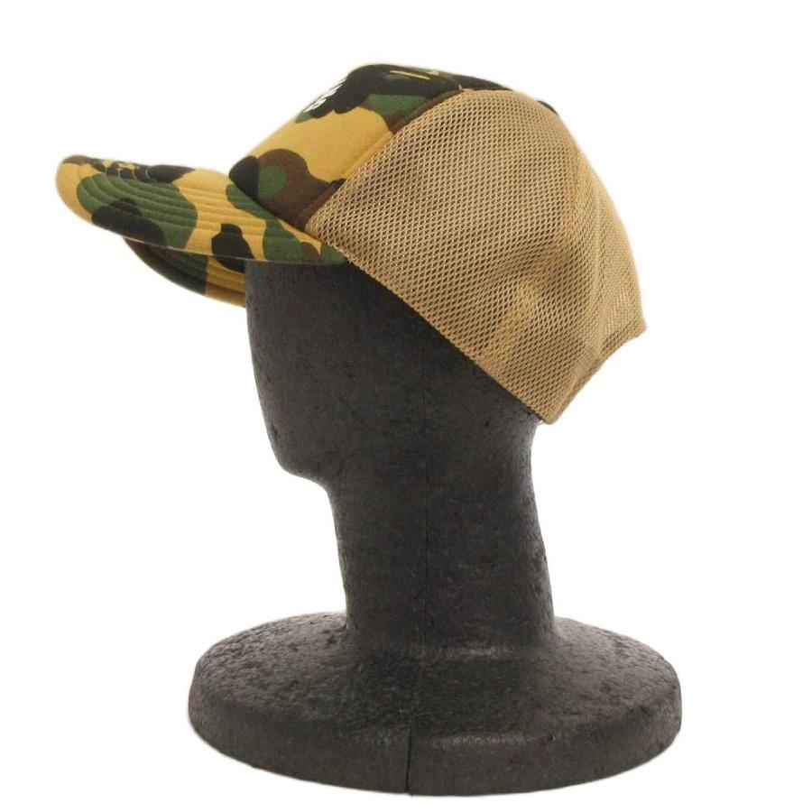 A BATHING APEカモフラージュメッシュキャップ　水色 A BATHING APE（アベイシングエイプ） 美品 1st Camo College Mesh Cap