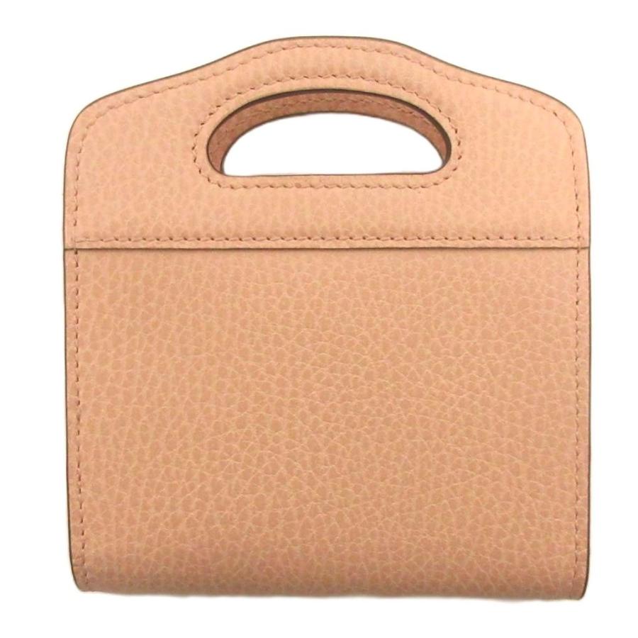 グッチ  美品 チェーンウォレット 二つ折り財布 コンパクト レザー ピンク GUCCI（グッチ） 美品 GGロゴ チェーンウォレット 二つ折り財布