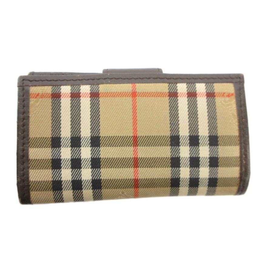 Burberry 4連キーケース　ノバチェック　美品　箱付き　紐付き　お洒落 BURBERRY（バーバリー） BURBERRY 4連 キーケース ノバチェック レザー