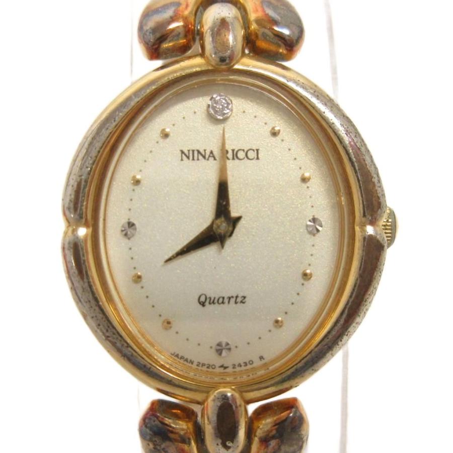 ニナリッチ NINA RICCI 腕時計 クオーツ 2針 アナログ ゴールドカラー