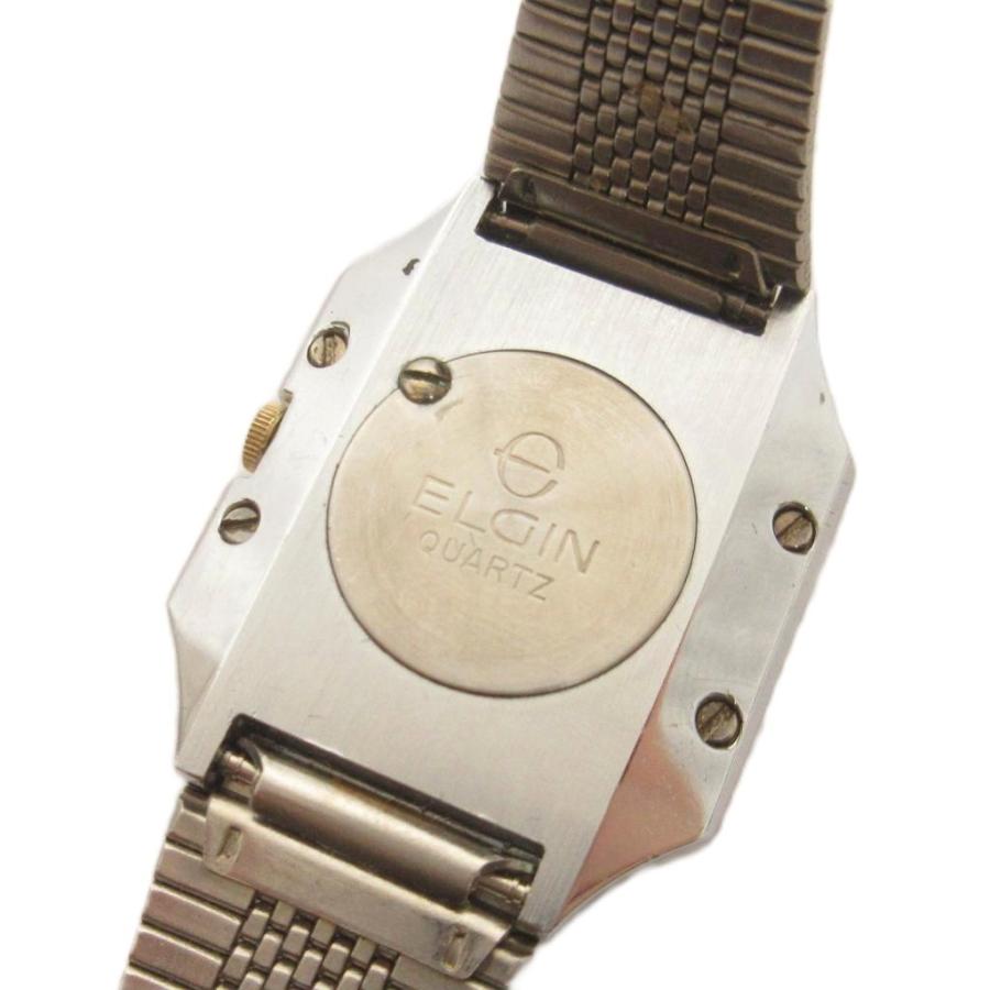エルジン ELGIN 腕時計 クオーツ スクエア 3針 アナログ 文字盤