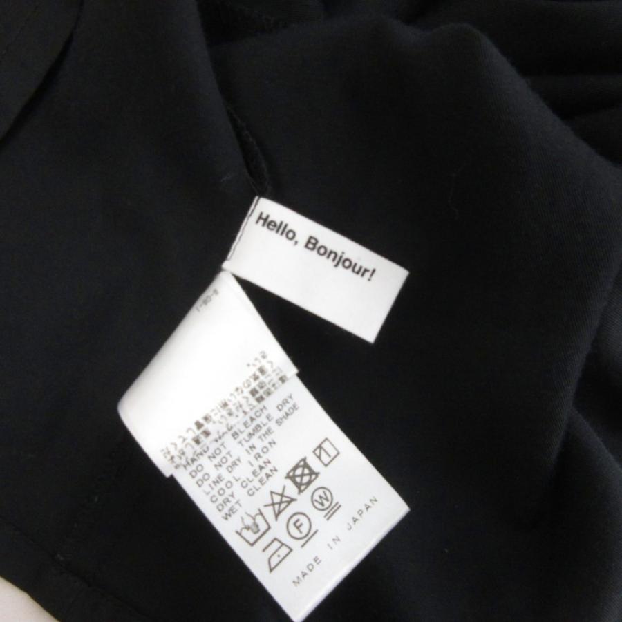美品 ハローボンジュール ブラウス カットソー 長袖 リボン 黒 ブラック other - 美品 ハローボンジュール ブラウス カットソー 長袖 リボン 黒