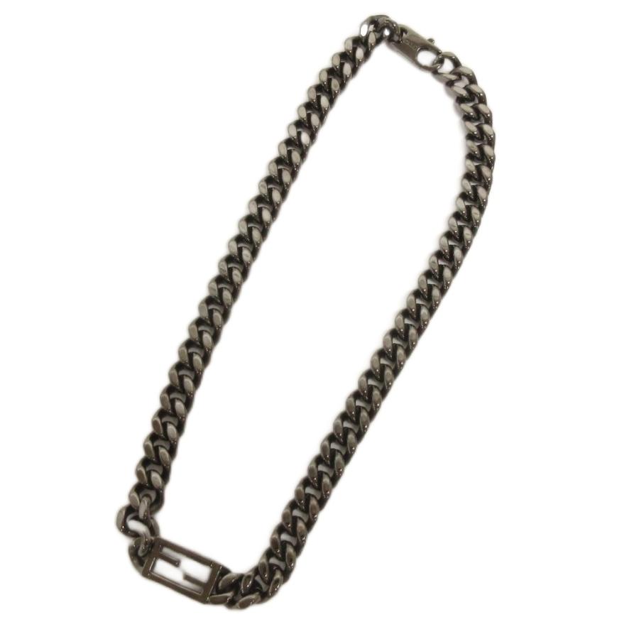FENDI（フェンディ） 美品 バゲット ネックレス チェーン MP1122 黒