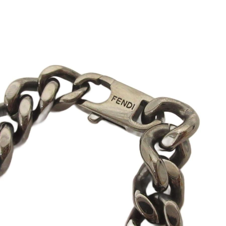 FENDI（フェンディ） 美品 バゲット ネックレス チェーン MP1122 黒