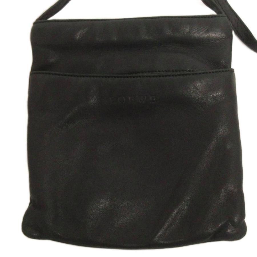 LOEWE（ロエベ） サコッシュ ショルダーバッグ 斜めがけ レザー 黒 