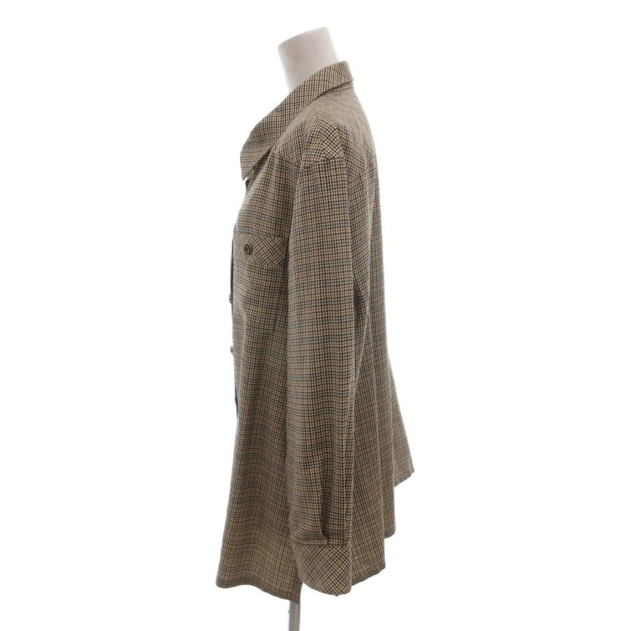レリアン Leilian チェックシャツ ジャケット 絹 シルク混 13+