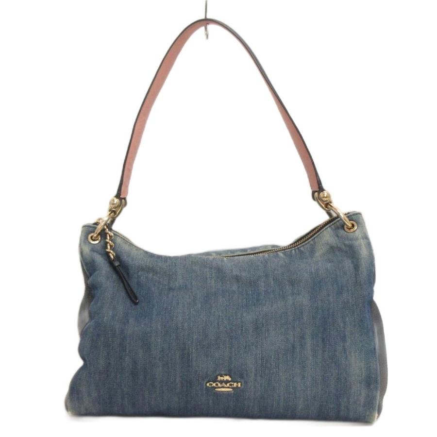 COACH（コーチ） デニム キャンバス レザー ミア 2WAY ショルダー