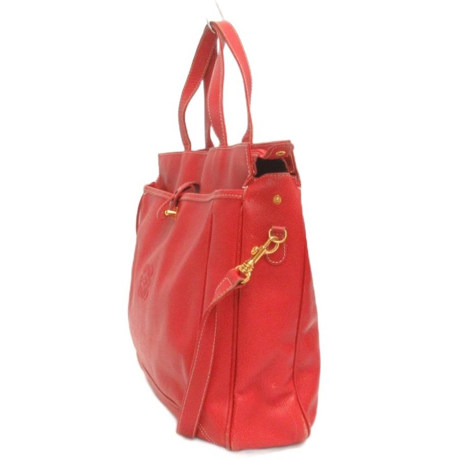003 LOEWE ハンドバッグ レザー 赤 LOEWE（ロエベ） LOEWE 2WAY 