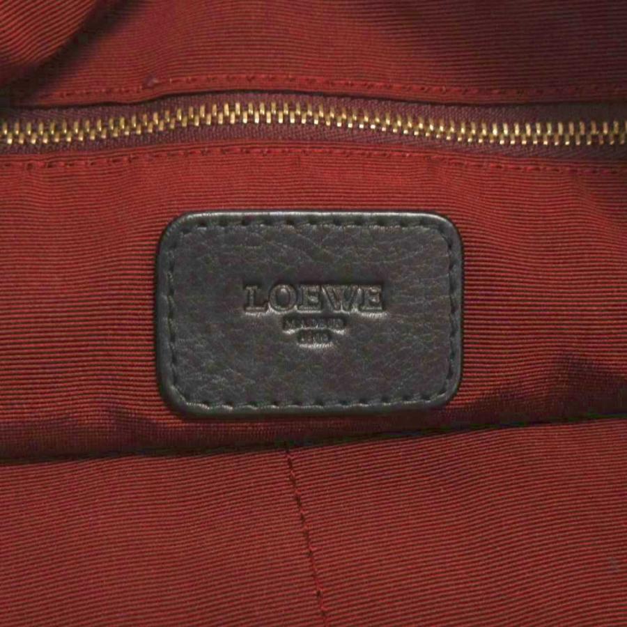 LOEWE（ロエベ） ショルダーバッグ 斜め掛け レザー ロゴ 押印 黒