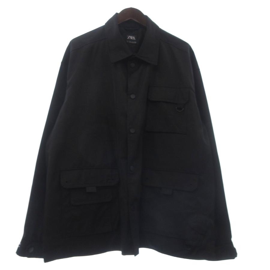 ZARA（ザラ） 美品 ジャケット 長袖 黒 ブラック L メンズ : ブランド 