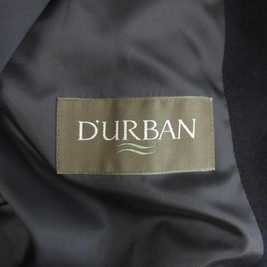 ダーバン DURBAN ステンカラーコート ロング丈 長袖 カシミヤ混 紺