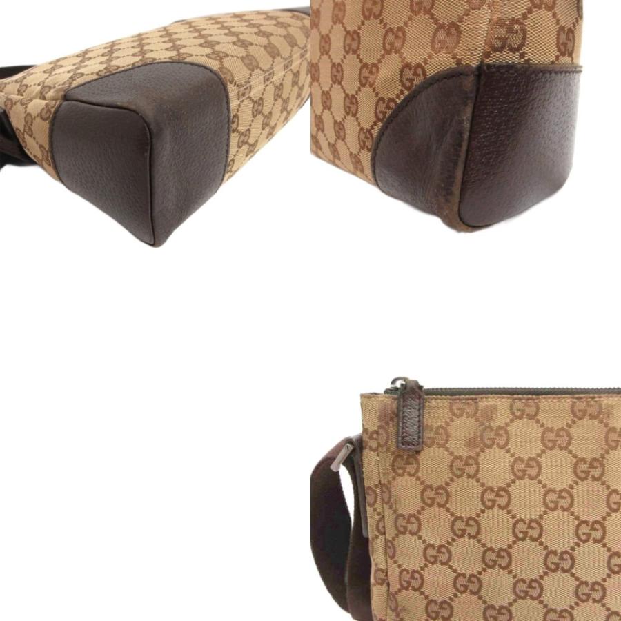 GUCCI（グッチ） ショルダーバッグ GGキャンバス 斜めがけ レザー 