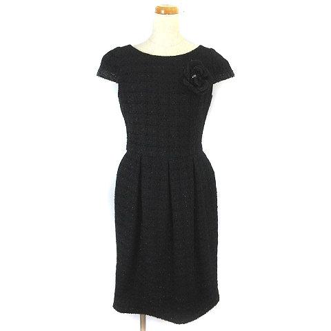 開店祝い ルネ Rene ワンピース ひざ丈 フレンチスリーブ ラメツイード ブローチ スパンコール 黒 ブラック 36 Ibs レディース ベクトル 古着 楽天市場 Kamalamaikhabar Com