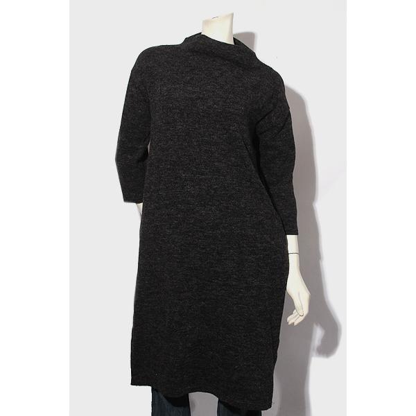 中古 Continuer De Nice Claup コンティニュエ ド ナイスクラップ ひざ丈 モックネック ニット ワンピース F チャコールグレー ベクトル 古着 004 ブランド古着販売のベクトル 通販 Yahoo ショッピング