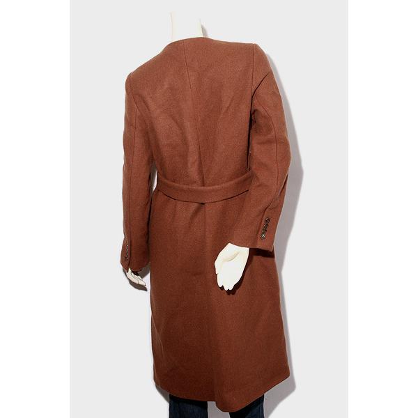 DRWCYS ドロシーズ ベルト付き ノーカラー ガウンコート 1 Brown 