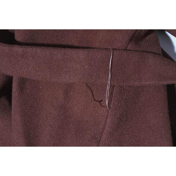 DRWCYS ドロシーズ ベルト付き ノーカラー ガウンコート 1 Brown 