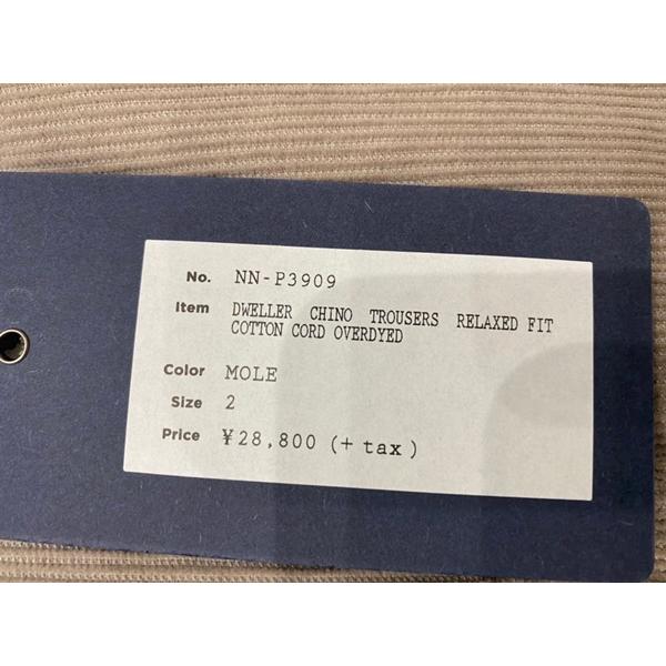 2 未使用品 21SS nonnative ノンネイティブ DWELLER CHINO TROUSERS