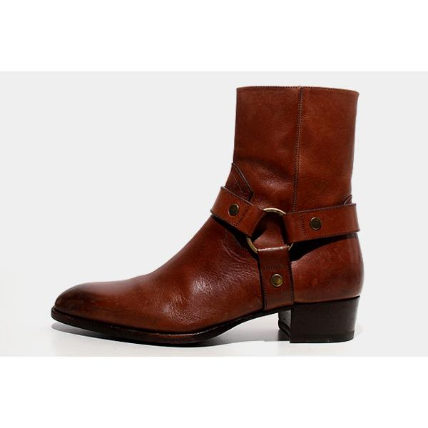 SAINT LAURENT PARIS サンローラン WYATT 40 HARNESS BOOTS ウォッシュドレザー ワイアットハーネス