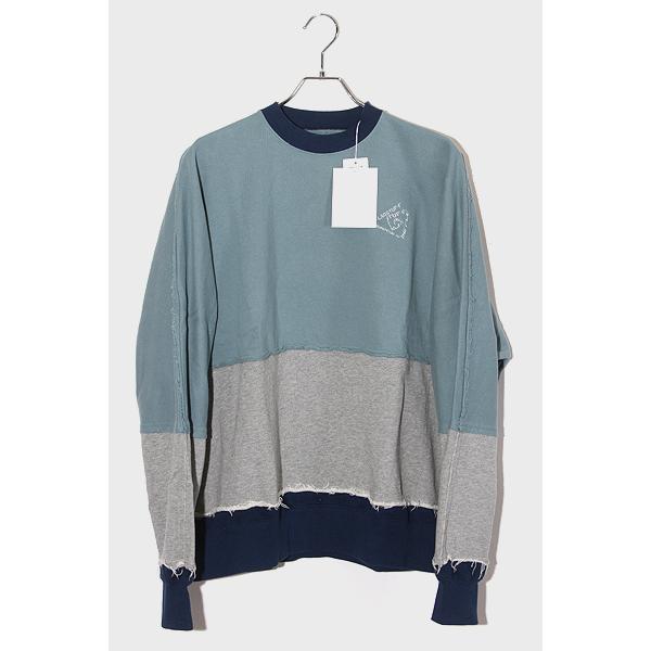 【中古】M 未使用品 2023SS フラグスタフ マルチカラー カットオフ スウェットシャツ ブルー /■In2 メンズ M 未使用品 2023SS FLAGSTUFF フラグスタフ MULTI COLOR CUTOFF SWEAT