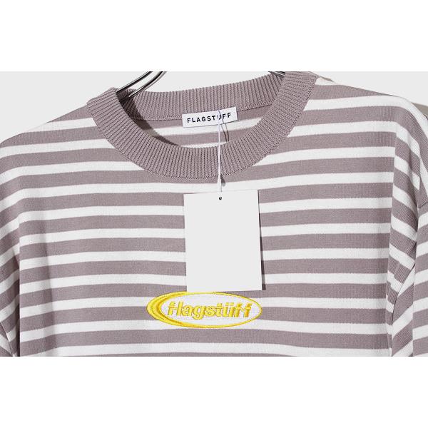 M 未使用品 2023SS FLAGSTUFF フラグスタフ BORDER KNIT L/S TEE