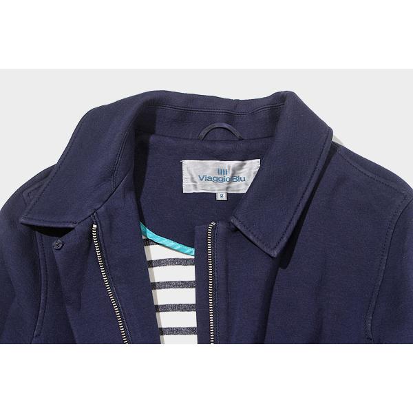 Viaggio Blu ビアッジョブルー ステンカラー ジャケット コート 2 NAVY ネイビー 2604-40073 /◆☆ レディース｜vectorpremium｜03