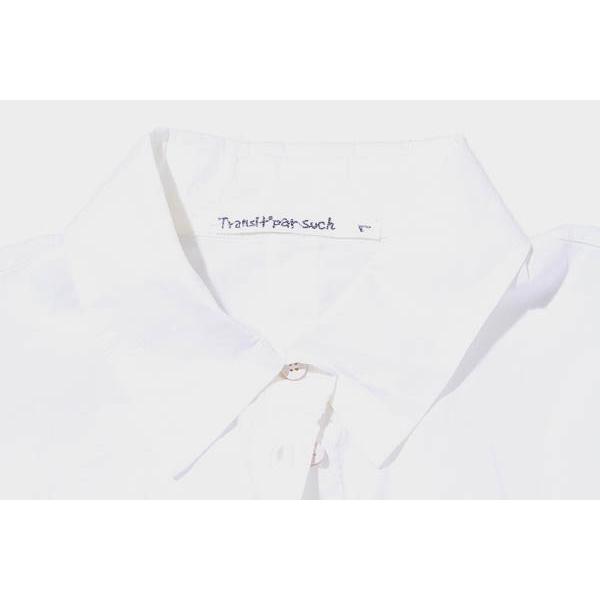 TRANSIT PAR-SUCH トランジット パーサッチ ストレッチ 長袖 ブラウス シャツ 1 OFF WHITE オフホワイト F153 /◆☆ レディース｜vectorpremium｜03