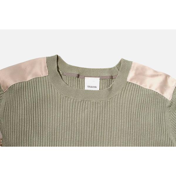 TRANNA トラーナ レーヨン ナイロン 長袖 肩切替 プルオーバー