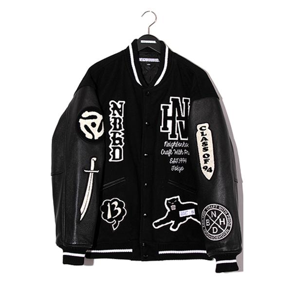 23AW ネイバーフッド SIZE:L STADIUM JACKET BLACK 23AW ネイバーフッド SIZE:L STADIUM JACKET BLACK