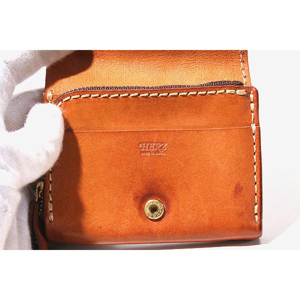 HERZ ヘルツ レザー 小型 二つ折り財布 コンパクトウォレット O HERZ ヘルツ レザー 小型 二つ折り財布 コンパクトウォレット O