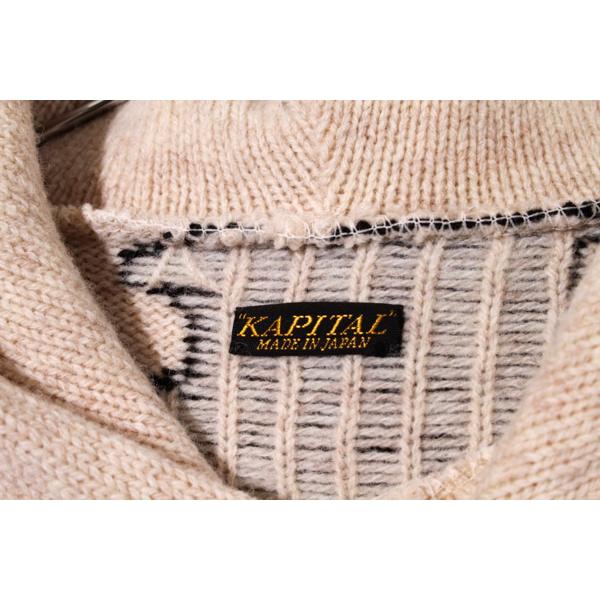 24AW KAPITAL キャピタル SIZE:3 5G ウール BONEフードセーター ニット 