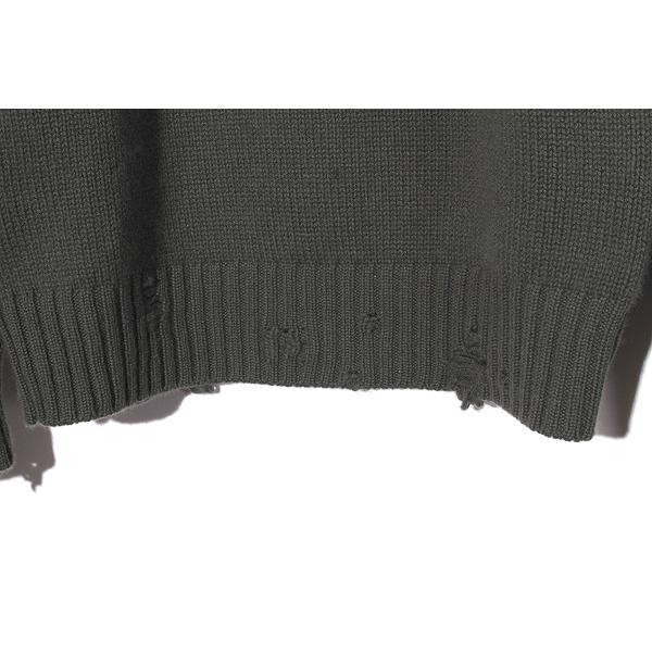 CANESSA カネッサ KARL ROUND NECK KNIT ダメージ加工 カシミヤ 