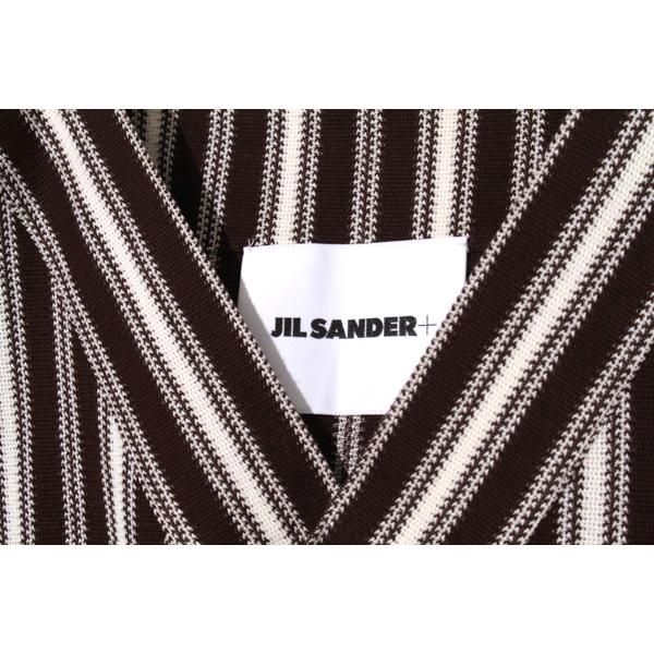 JIL SANDER + ジルサンダープラス SIZE:S ストライプ Vネック 半袖プル 
