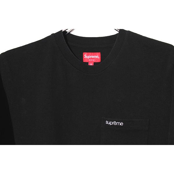 Supreme/ブラック/Tシャツ/ポケットTee/シュプリーム/S/黒