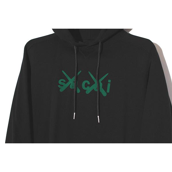 コラボ KAWS Sacai Flock Print Sweatshirt フーディ パーカー sacai × KAWS サカイ カウズ Flock Print Hoodie フロック