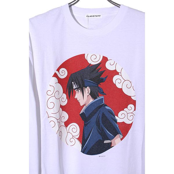 【中古】L 未使用品 2025SS フラグスタフ SASUKE L/S TEE サスケ プリント 長袖Tシャツ ホワイト 25SS-FSxNARUTO-01 /■In2 XL 未使用品 2025SS F-LAGSTUF-F × NARUTO フラグスタフ SASUKE L/S