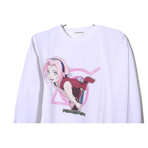 【中古】XL 未使用品 2025SS F-LAGSTUF-F × NARUTO フラグスタフ SAKURA L/S TEE サクラ プリント 長袖Tシャツ XL 未使用品 2025SS F-LAGSTUF-F × NARUTO フラグスタフ SAKURA L/S
