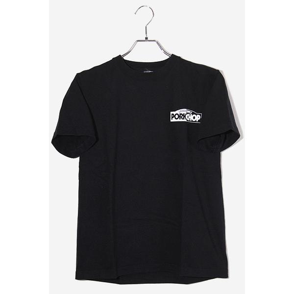 ポークチョップガレージサプライ ポークフロント Tシャツ 黒 ブラック XL