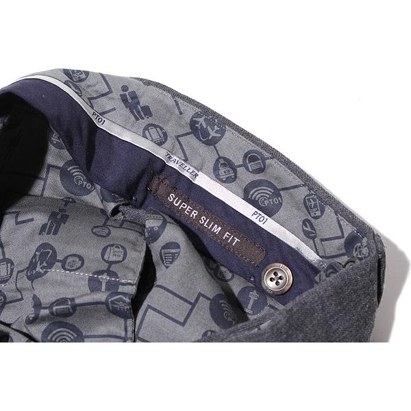 PT01 × BEAMS F スラックス SUPER SLIM FIT グレー PT01 PER BEAMS F ピーティーゼロウーノ ビームス SUPER SLIM