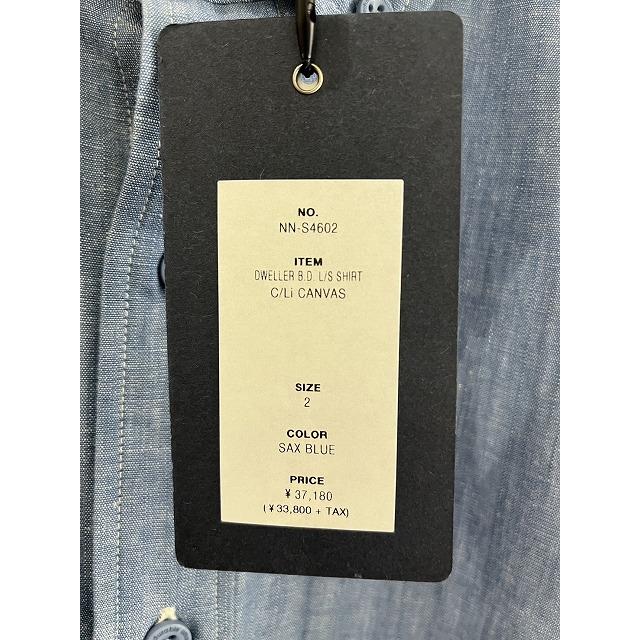 【中古】2 未使用品 2025SS nonnative ノンネイティブ DWELLER B.D. L/S SHIRT C/Li CANVAS 長袖シャツ NN-S4602 2 未使用品 2025SS nonnative ノンネイティブ DWELLER B.D. L/S SHIRT