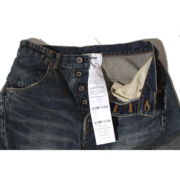 2025SS doublet ダブレット USED FINISH DENIM PANTS 立体裁断