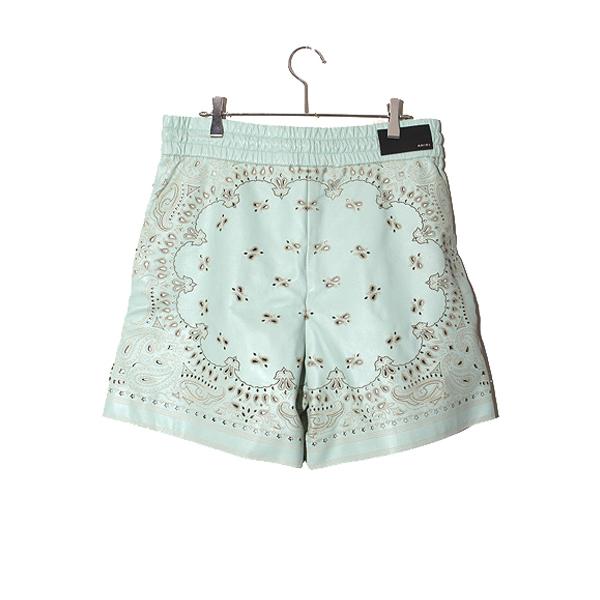 2023AW AMIRI アミリ Leather Bandana Short ペイズリー レザー