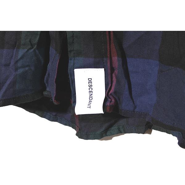 DESCENDANT HYANNIS B.D SS SHIRT チェックシャツ DESCENDANT/HYANNIS B.D SS SHIRT FULL SIZE (BLUE)