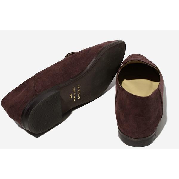 24cm Le Talon ルタロン square stitch soft loafers スクエアステッチ