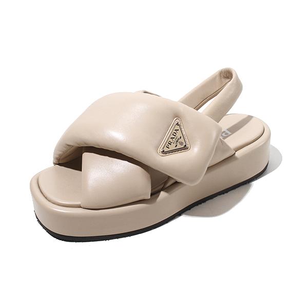 PRADA（プラダ） 21.5cm PRADA トライアングルロゴ パデッドナッパ