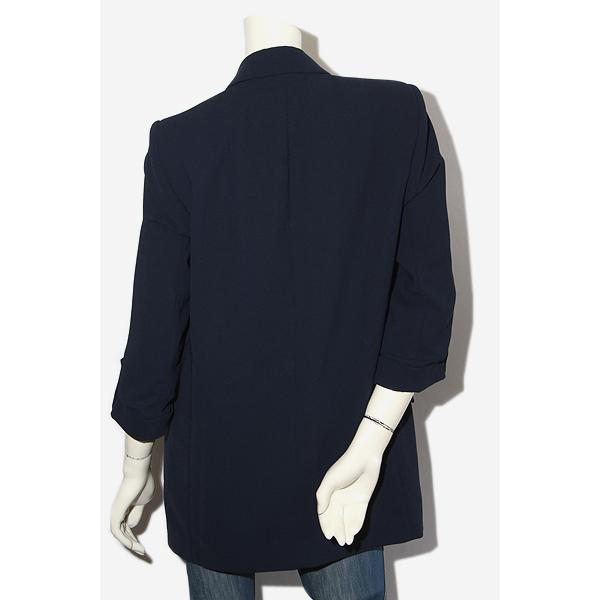 【新品未使用】ZARA ロールアップスリーブブレザー　S ZARA（ザラ） ロールアップスリーブブレザー ジャケット S NAVY