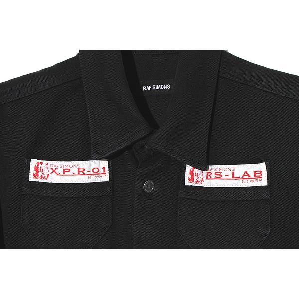 RAF SIMONS ラフシモンズ デザイン シャツ ラフシモンズ RAF SIMONS テープパッチキャリーオーバーデニムシャツ