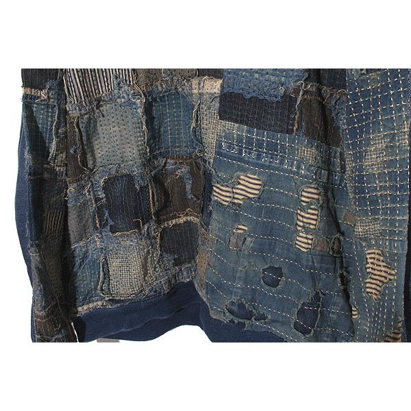 未使用品 KAPITAL キャピタル BORO×IDG裏毛 2TONE BIGスウェット 襤褸