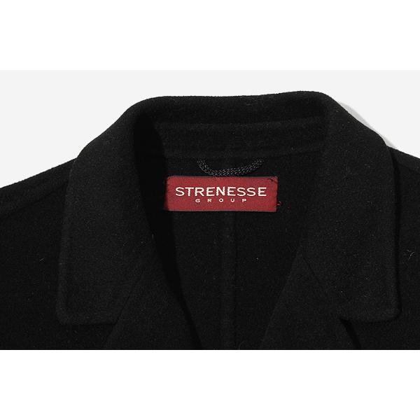 STRENESSE ストラネス ウール アンゴラ コート ジャケット 44 BLACK