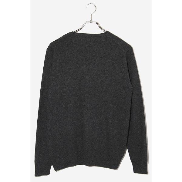 ユニクロ（UNIQLO） カシミヤVネックセーター 長袖 L DARK GRAY