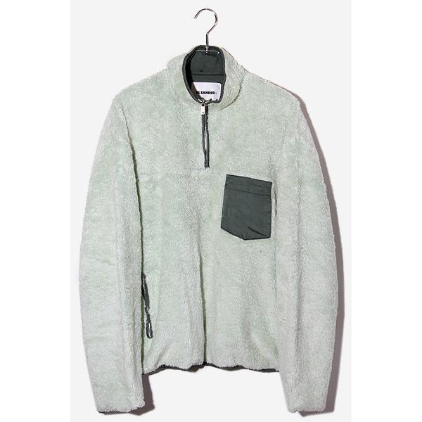 【中古】JIL SANDER＋ ジルサンダープラス ハーフジップ フリース ボア ジャケット ブルゾン 50 J47GU0106 /● JIL SANDER＋ ジルサンダープラス ハーフジップ フリース ボア